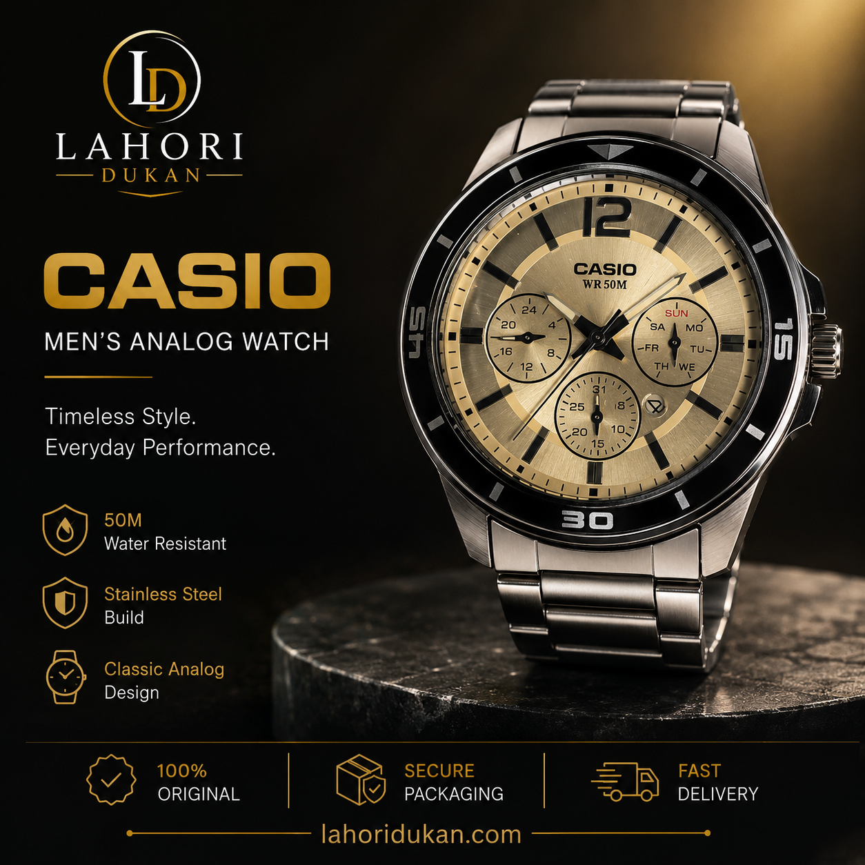 Casio Men’s Analog Watch – Timeless Style & Premium Finish