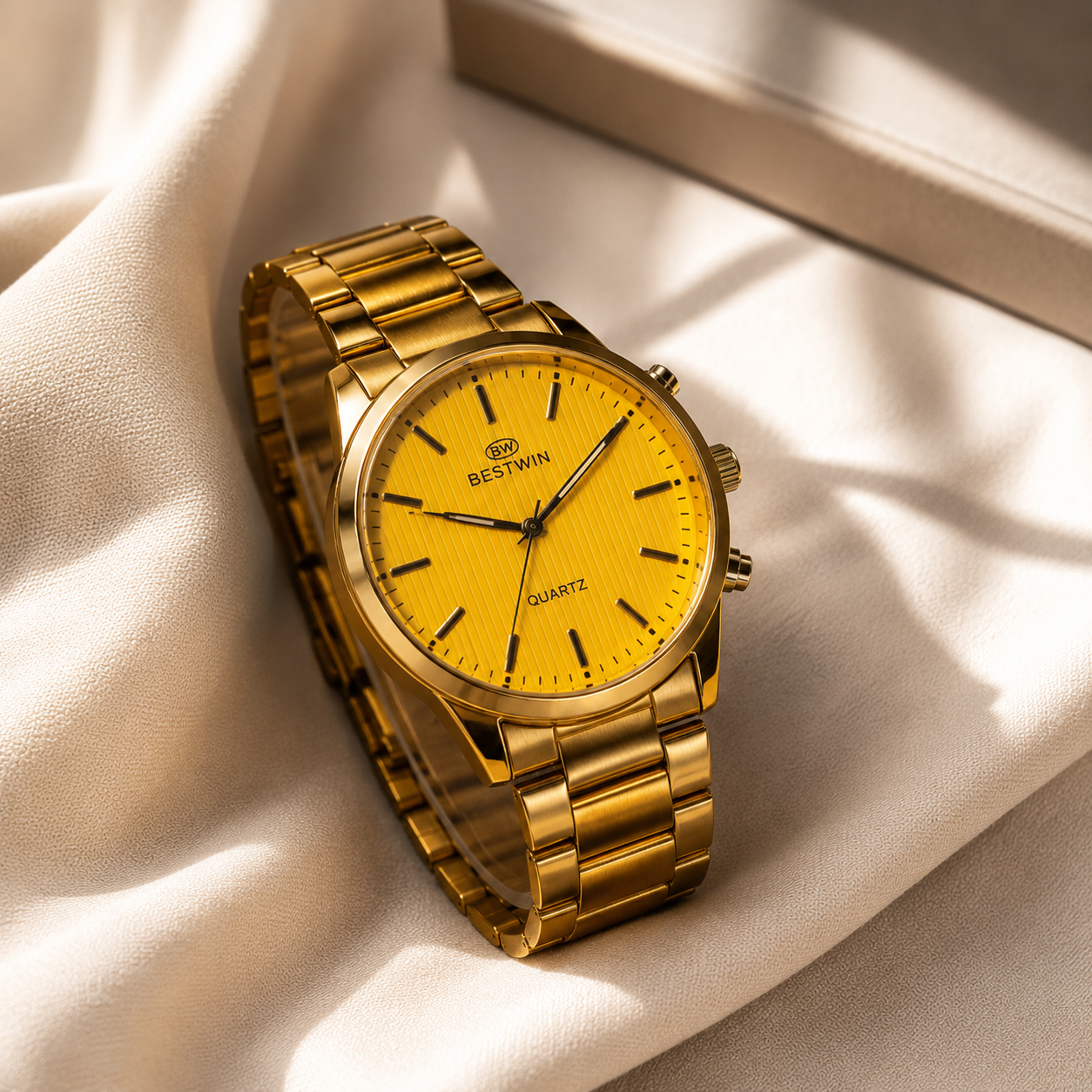 BESTWIN Premium Gold Quartz Watch For Men