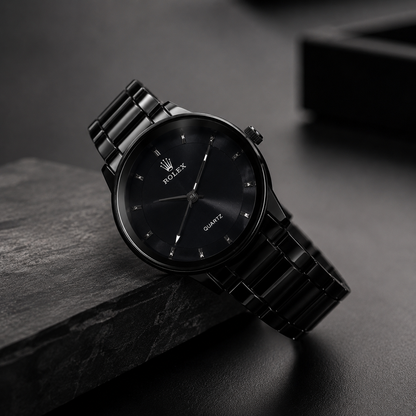 Rolex Quartz Black Watch