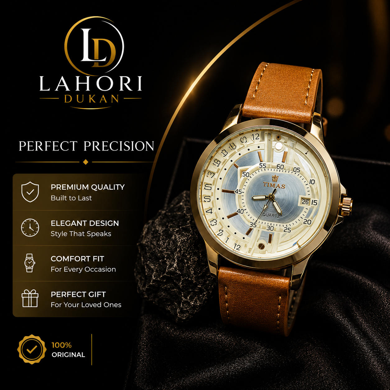 Timas Classic Gold Watch